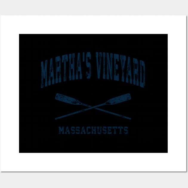 Mha'S Vineyard Massachusetts Nautical Crossed Oar Wall Art by Sink-Lux